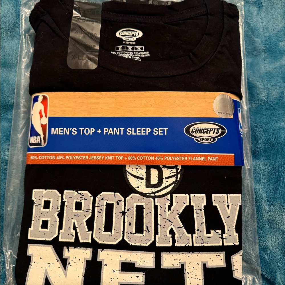 Brooklyn Nets Men's Top and Pant Sleep Set